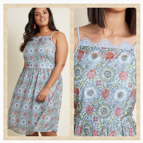 Modcloth Vintage Floral Patterned Midi Dress - Picture 8 of 8